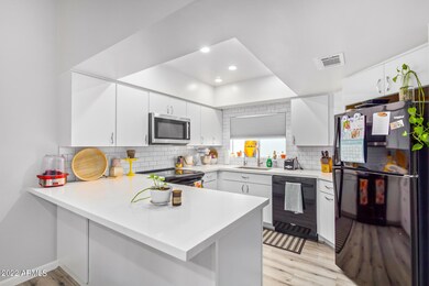 Kitchen open to dining & family room