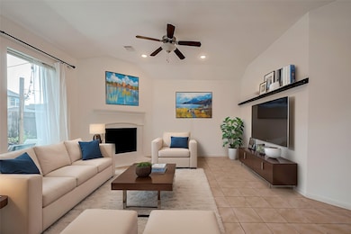 Virtually staged living room