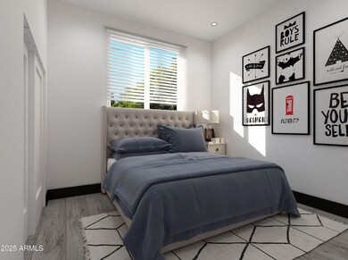Bedroom staged
