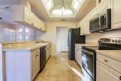 long shot of kitchen