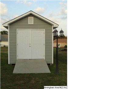 A garden shed was recently added to the property. 