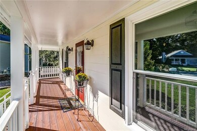 Full front porch-freshly stained.