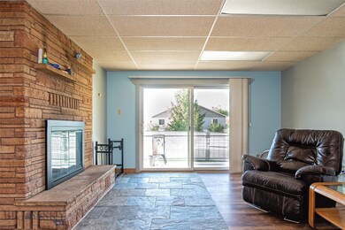 Living Area W/Wood Fireplace