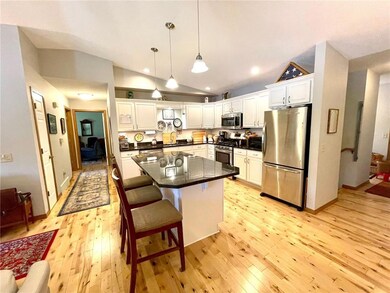 Spacious center island w/granite countertop!