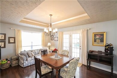 Dining combo has lots of natural light.