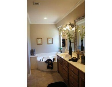 Master Bedroom. View of master bathroom vantiy wit