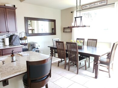 Breakfast nook with picture window