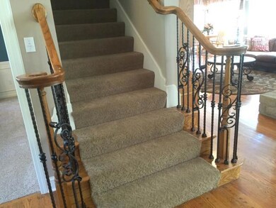 Decorative carpet and upgraded spindles