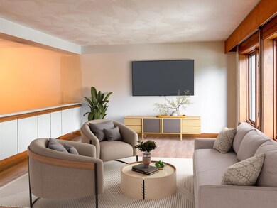Virtually staged living room