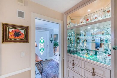 Custom lighted bar/storage area