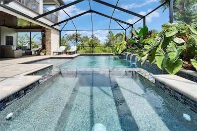 Huge Salt Water Pool and Spa with Heating options, outdor fireplace and entertainment area