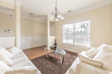 Dining Room (currently being used as a sitting room) looking towards the front door.