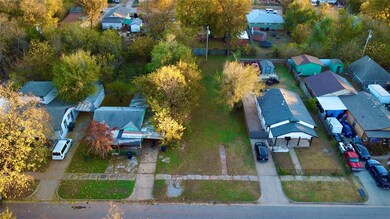 Aerial perspective of suburban area