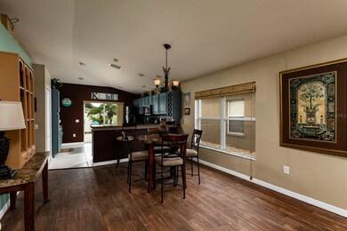 Open floor plan with luxury vinyl wood look tile