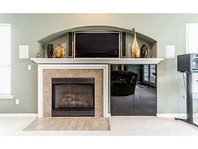 Fireplace. Fireplace with custom entertainment cen