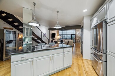 The Kitchen enjoys abundance cabinet storage with