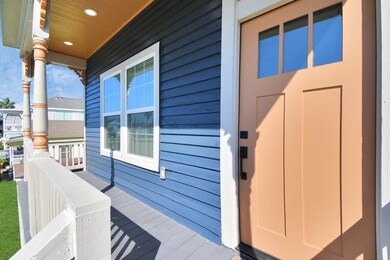 Love the craftsman front door and modern hardware