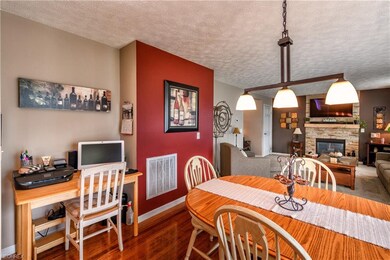 Dining area with nook for work space, wine or coff