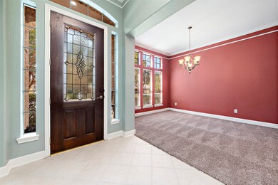 Front door with transom windows - looking into for