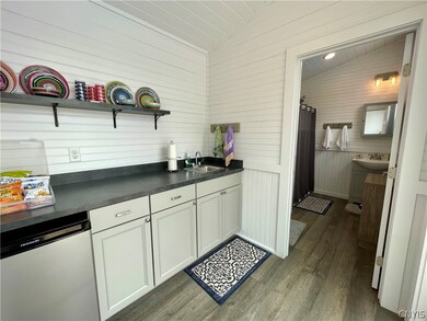 Mini kitchen in the pool house.