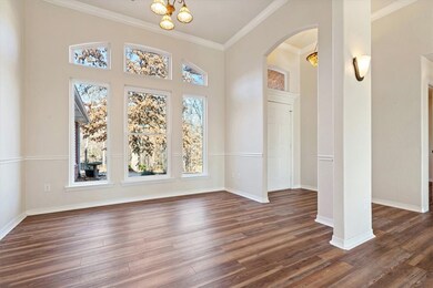 Tall Ceilings.  Nice Fixtures, no carpet and amazing windows.