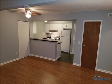 Dining area into Kitchen