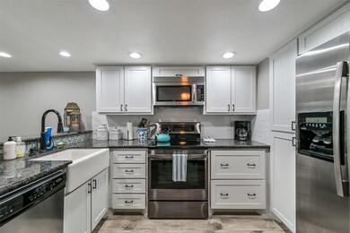 Beautifully updated kitchen with stainless steel a