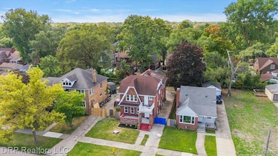 Aerial view of residential area
