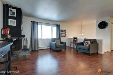 Living Room w/Wood Fireplace