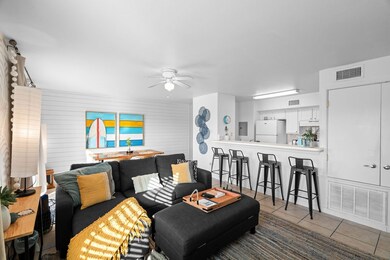 Living room with couch that makes a bed - breakfas