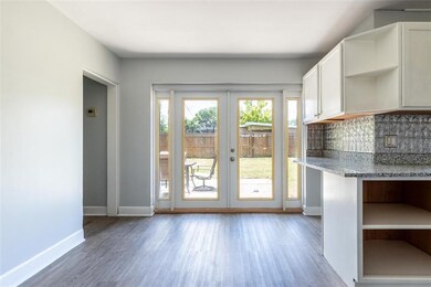 View to back yard and dining room