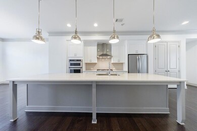 Over sized island in kitchen