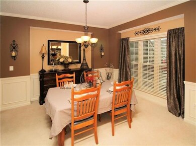 Formal dining room on the main level with easy acc