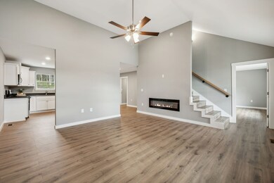 Living Room with electric fireplace
