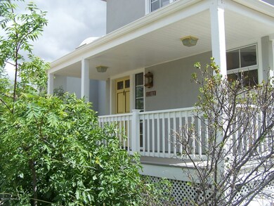Close up of front porch