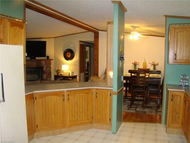 Very open floor paln. Kitchen view to the dining a