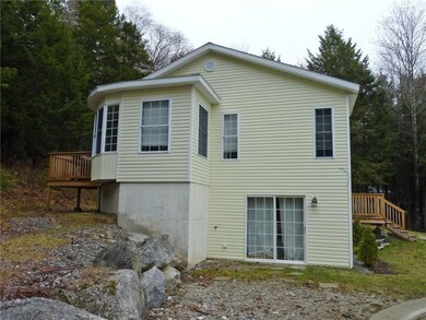 Side view of home showing back deck...