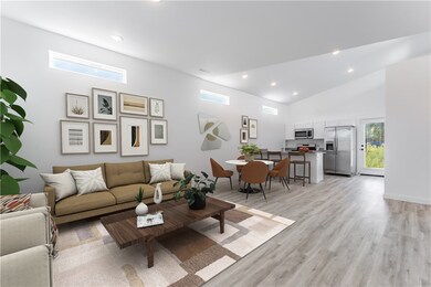 Staged room of same floor plan.