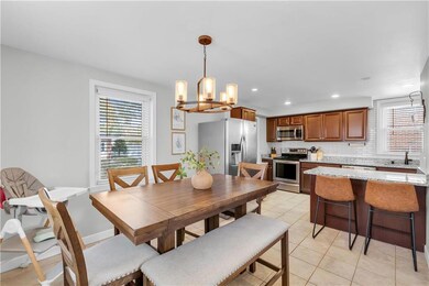 Over-sized dining area.