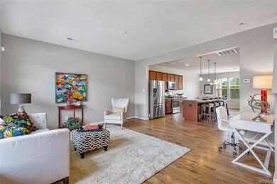 Open floor plan, large family room opens to kitche
