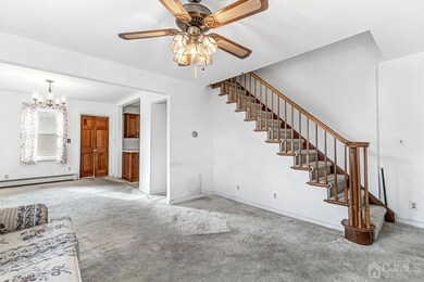 Living room into dining room