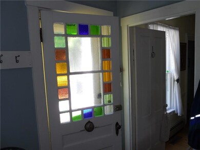 Kitchen stained glass door