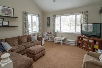 Formal Living Room with vaulted ceiling.