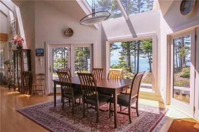 Sun-filled dining area with westerly...