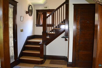 Natural Woodwork on the Stairway.