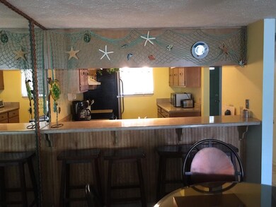 View from dining area towards kitchen