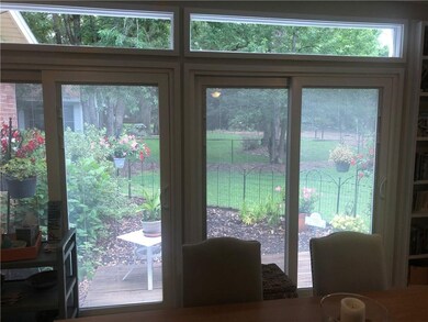 Glassed porch looking south