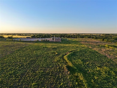 Aerial view at dusk of a view of countryside