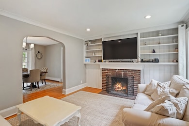 Living room w/wood burning fireplace