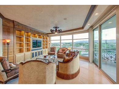 Great Room. Media Center with Lighted Display Cabi